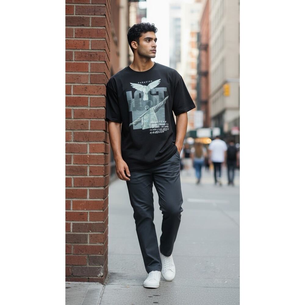 Paradise Lost Men's Modern Graphic Streetwear Large Comfy 100% Cotton T-shirt